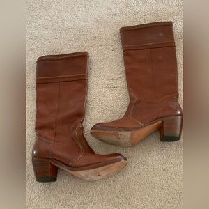 Frye Jean Leather Tall Boots Size 6.5 B
